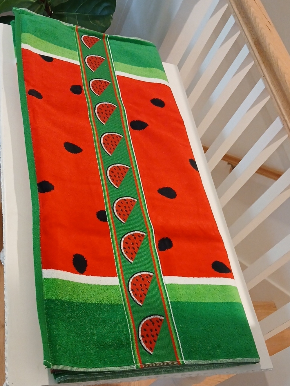 Watermelon Beach Towel 100% Cotton TerriSol Made In Brazil By Karsten 33.5x66"